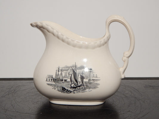 ANTICA LATTIERA BRICCO INGLESE SEMI PORCELLANA COPELAND SPODE PAESAGGIO MARINO