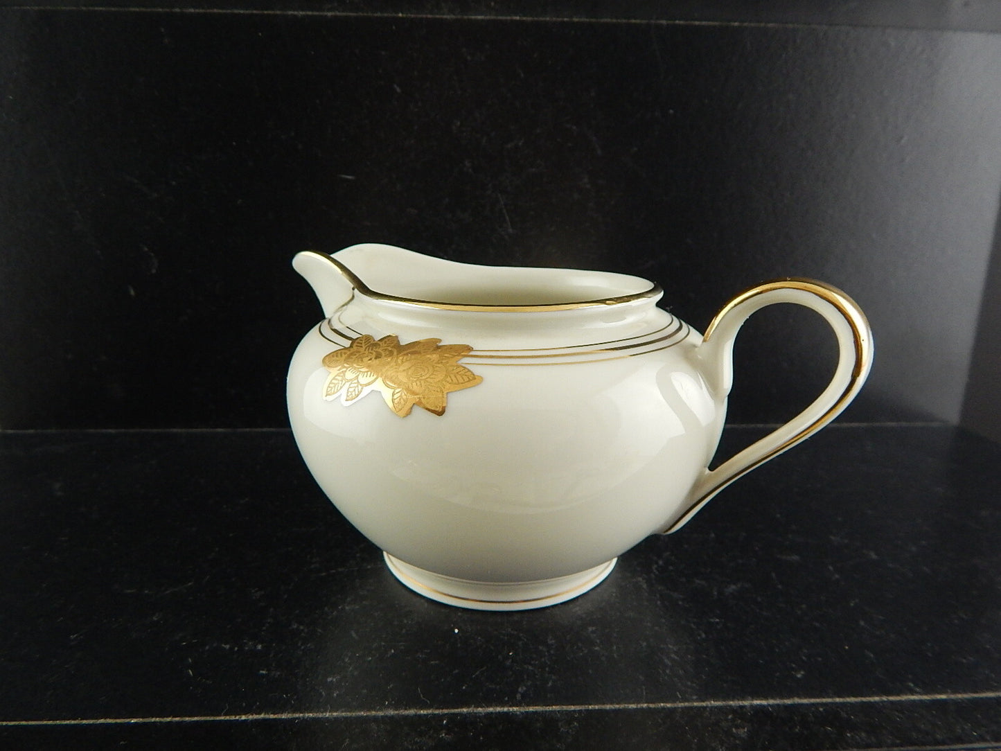 ANTICO SERVIZIO TÈ ART DECO PORCELLANA AVORIO ROSE ORO BAVARIA OSCAR SCHALLER