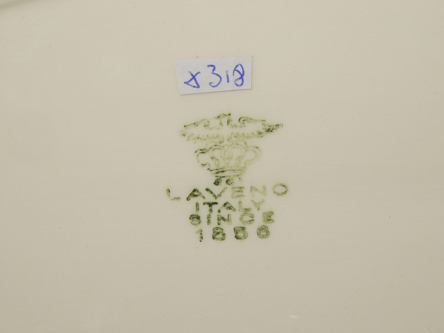 ANTICO VASSOIO OVALE CERAMICA LAVENO SINCE 1856 THE DILIGENCE LONDON IPSWICH