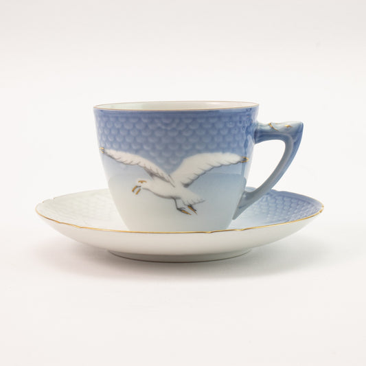 TAZZA CAFFE' PORCELLANA ORO ZECCHINO GABBIANI ROYAL COPENHAGEN BING&GRONDAHL 102