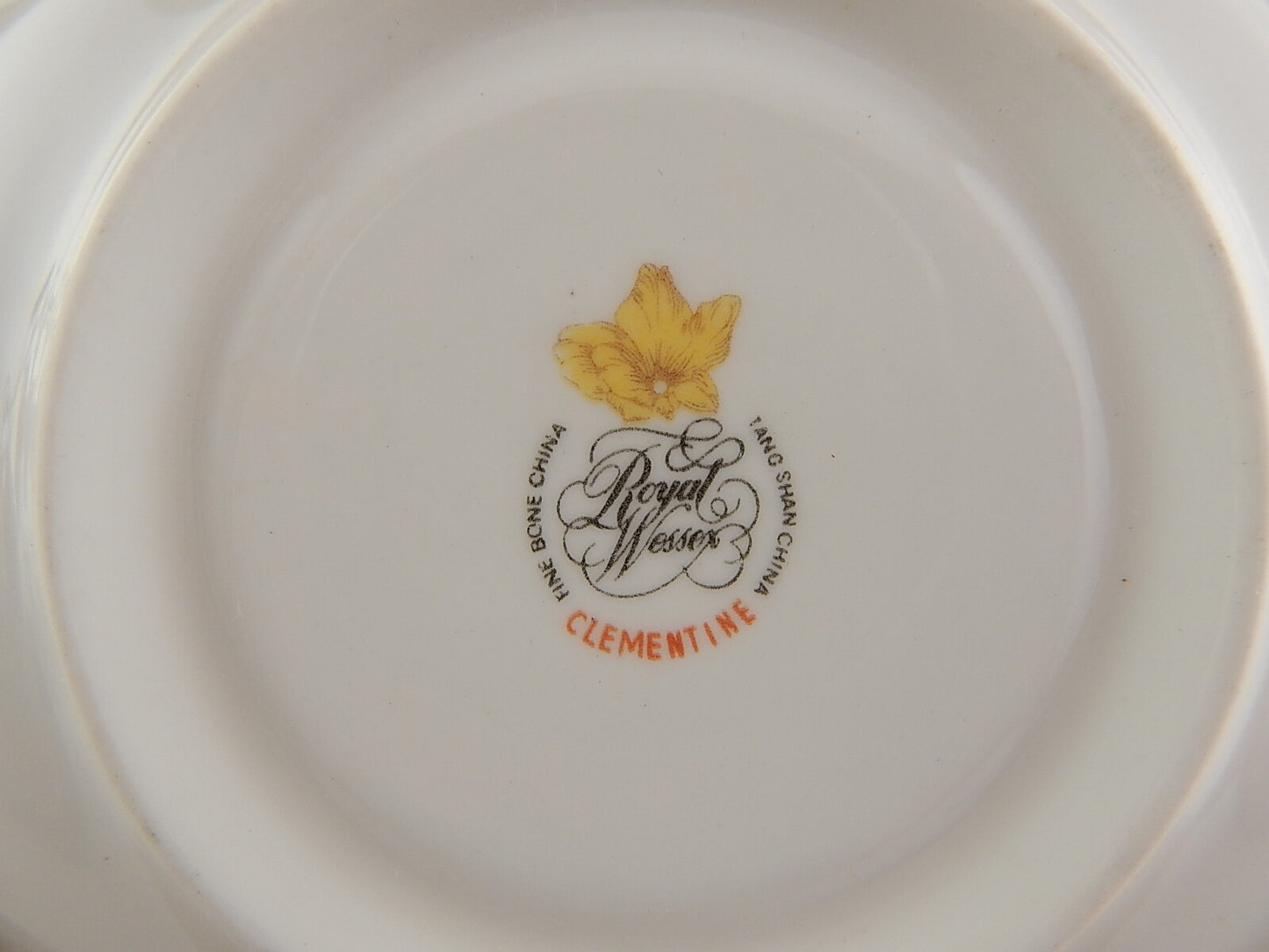 ROYAL WESSEX PORCELLANA INGLESE FINE BONE CHINA CLEMENTINE TAZZA DA TÈ PIATTINO