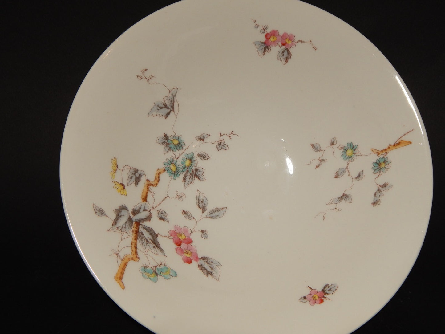 ANTICA ALZATA CENTROTAVOLA FRUTTIERA PORCELLANA GINORI FINE 800 RAMO FIORITO