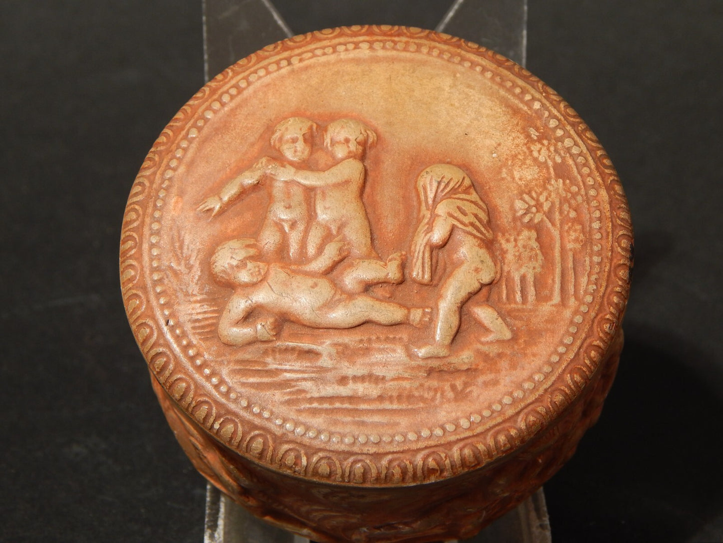 ANTICO RARO COFANETTO MAIOLICA CERAMICA ARTISTICA MANIFATTURA SIGNA PRIMO 900