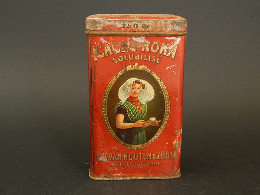 ANTICA SCATOLA LATTA CACAO VAN HOUTEN RONA COLLEZIONE