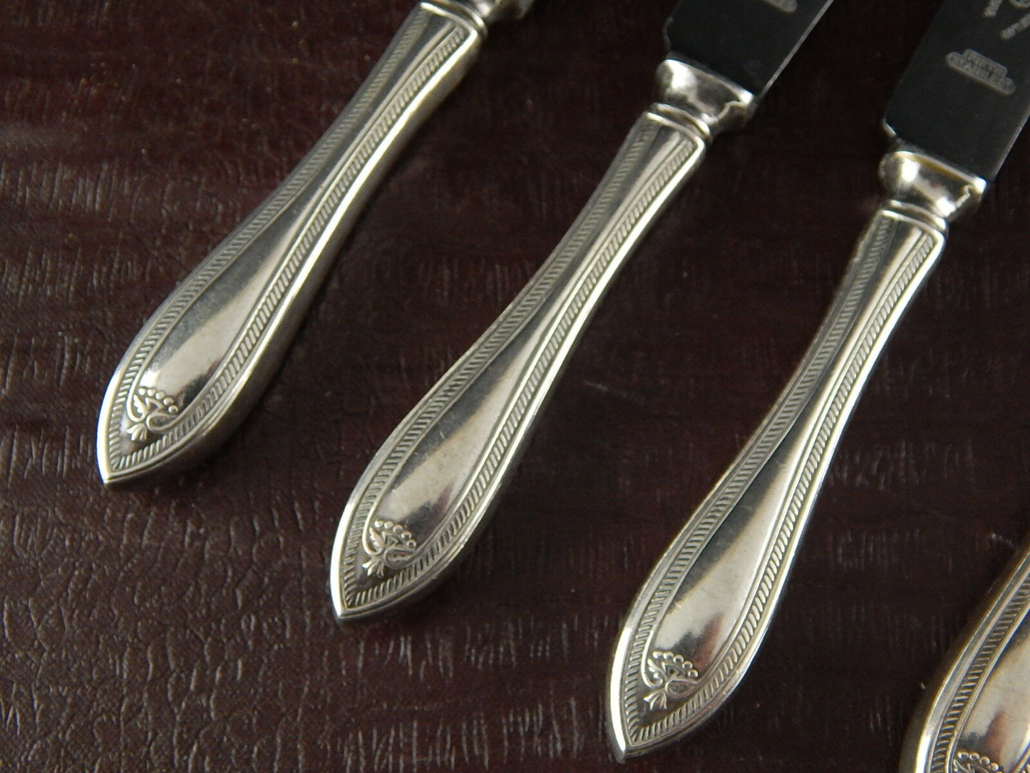 ANTICO SET 6 COLTELLI DESSERT SILVER PLATED GEORGE IBBERSON & CO SHEFFIELD 1920