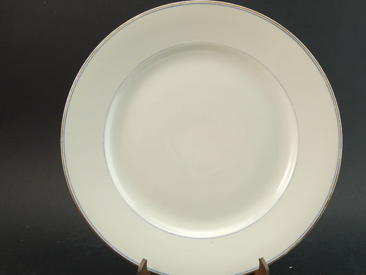 ANTICO DEL 1929 VASSOIO ROTONDO PORCELLANA RICHARD GINORI PROFILO BLU E ORO