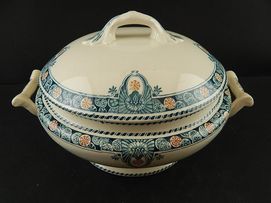 ANTICA ZUPPIERA CENTROTAVOLA LIBERTY CERAMICA LONGWY MODELLO LONDRES