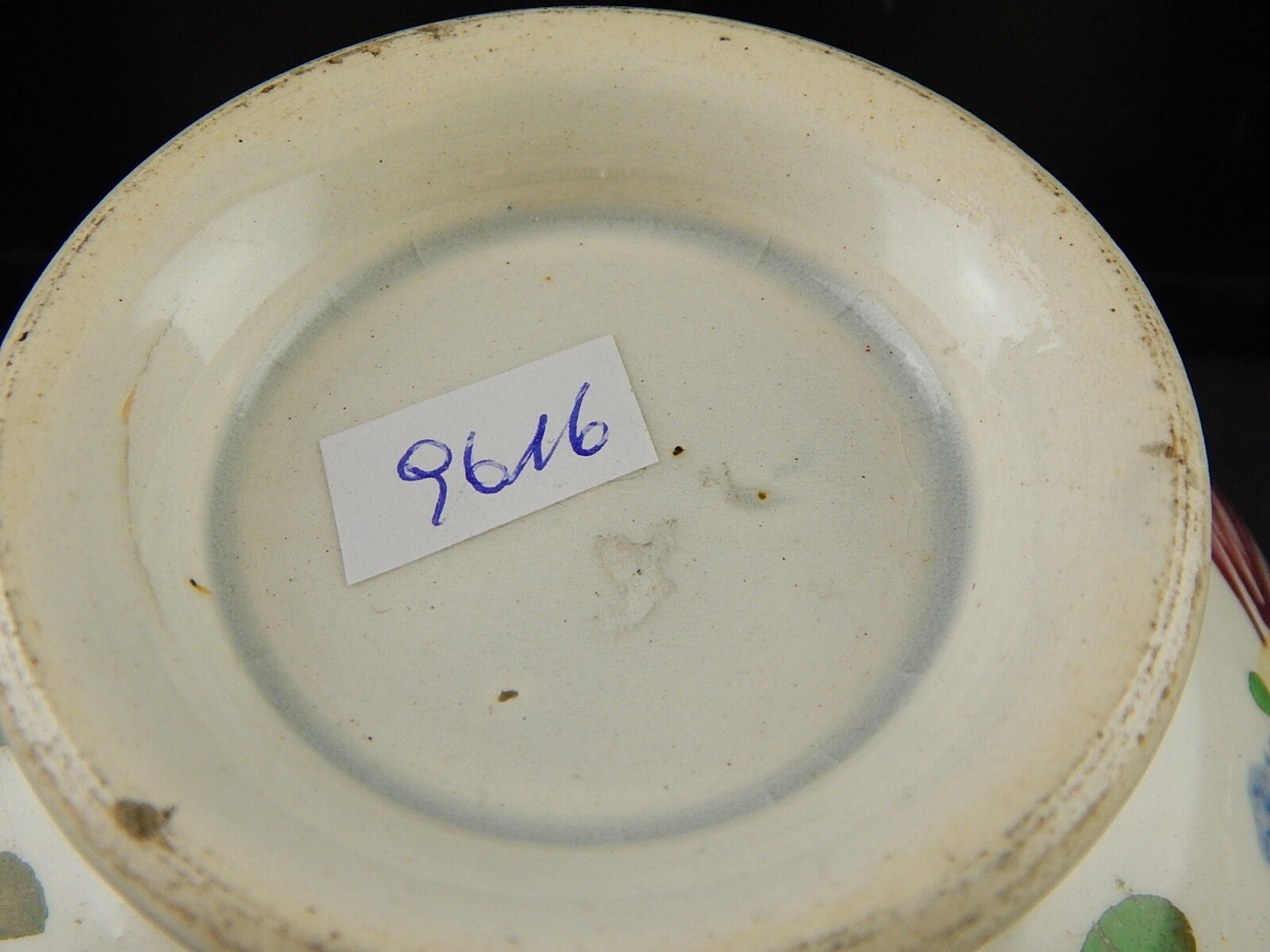 ARTE POVERA ANTICA SCODELLA FINE 800 CERAMICA MAIOLICA DECORO A MANO