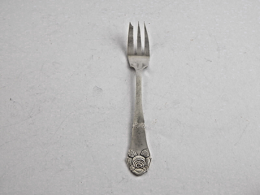 ANTICA FORCHETTA DESSERT REALIZZATA NEGLI ANNI '30 IN BAGNO ARGENTO 925