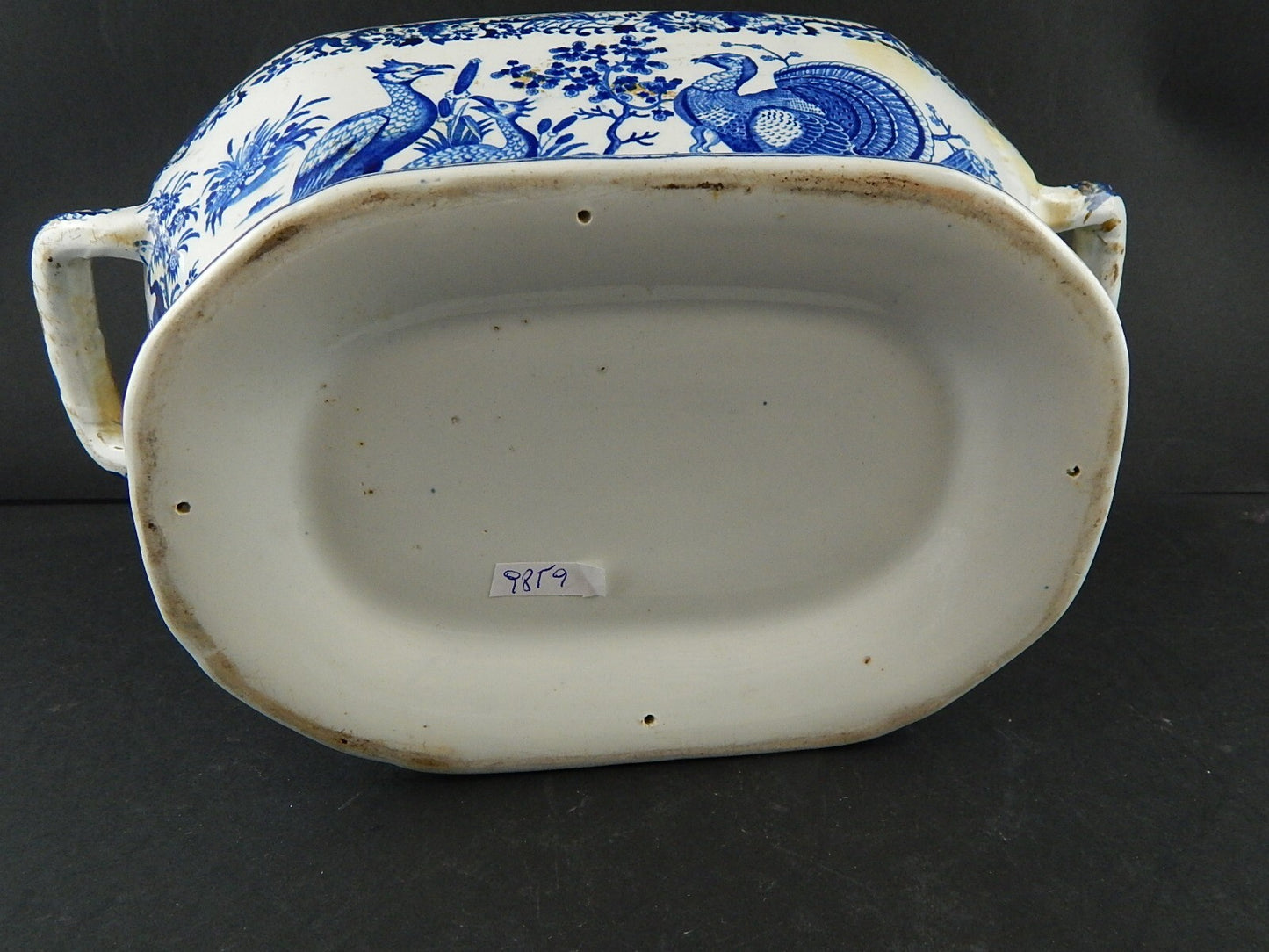 ANTICA INTROVABILE CENTROTAVOLA ZUPPIERA CERAMICA FINE 1700 GEORGIAN PERIOD