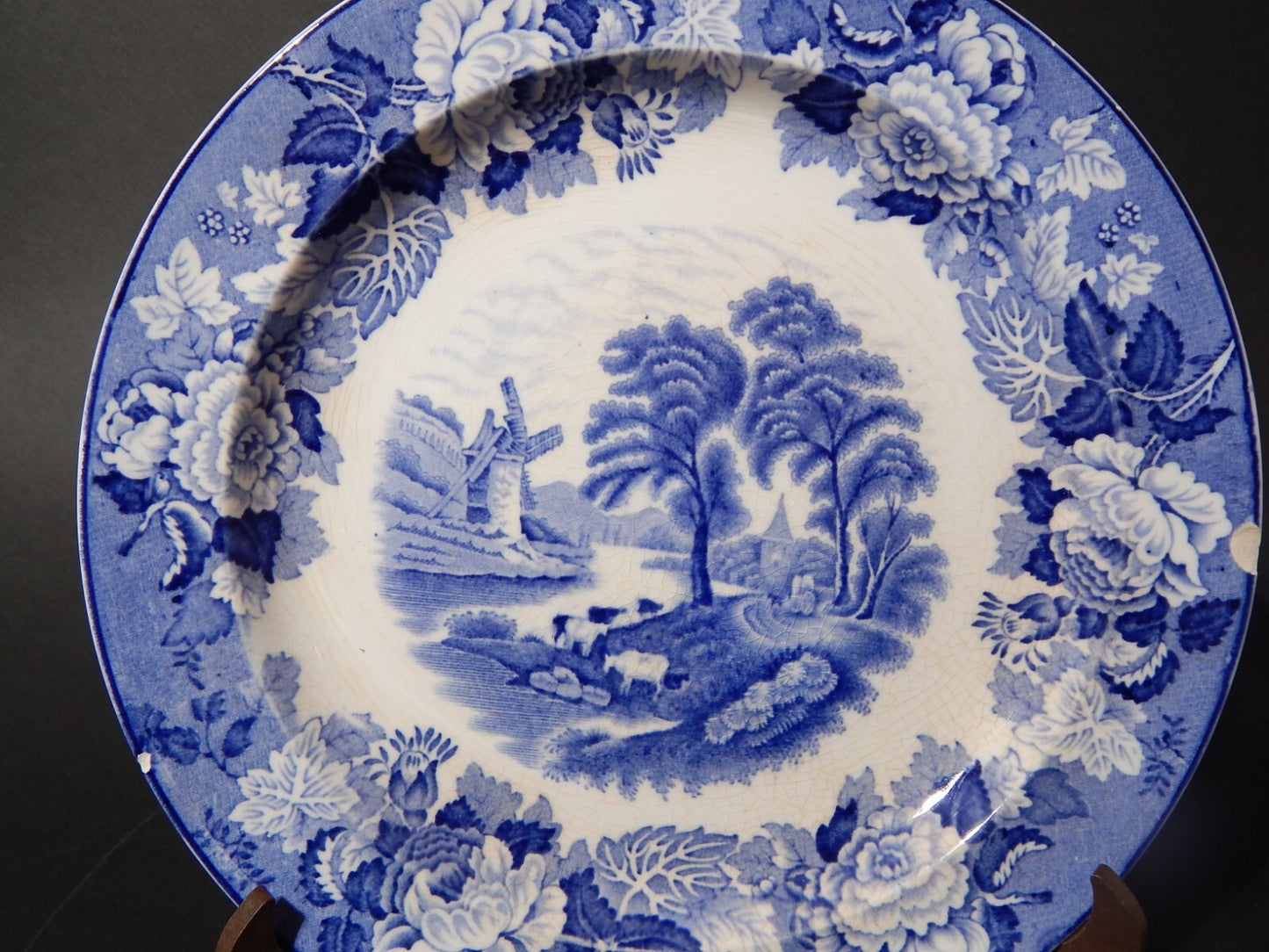 VINTAGE ENOCH WOOD'S ENGLISH SCENERY WOOD&SONS PIATTO SEMI PORCELLANA #664