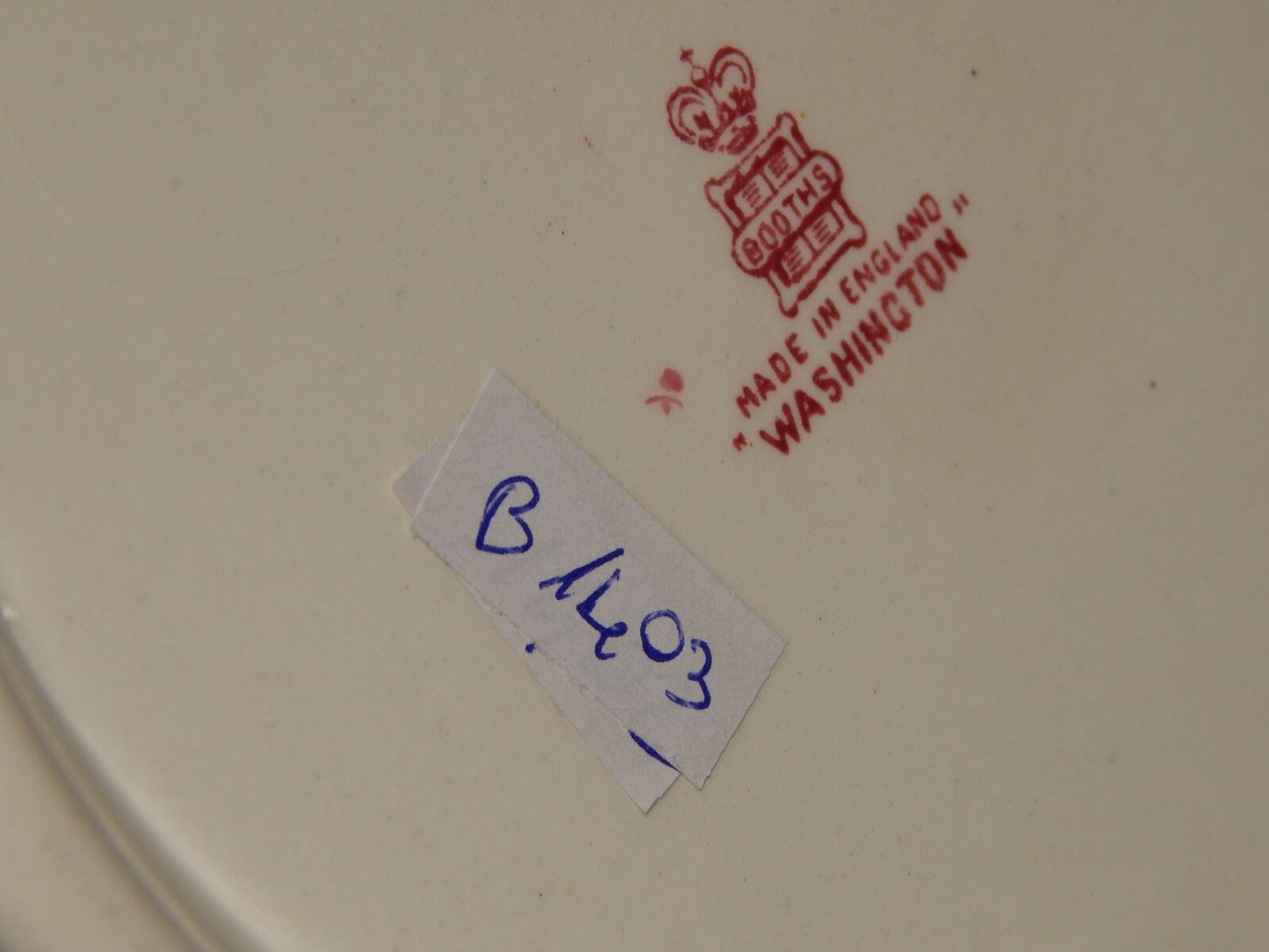 ANTICA GRANDE ZUPPIERA CENTROTAVOLA BOOTHS WASHINGTON SEMI-PORCELLANA INGLESE