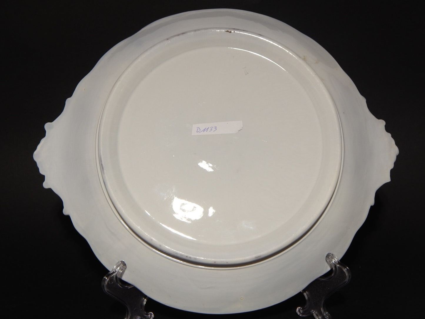 ANTICO RARO VASSOIO CERAMICA DISEGNO JARDINIERE VILLEROY & BOCH FINE '800