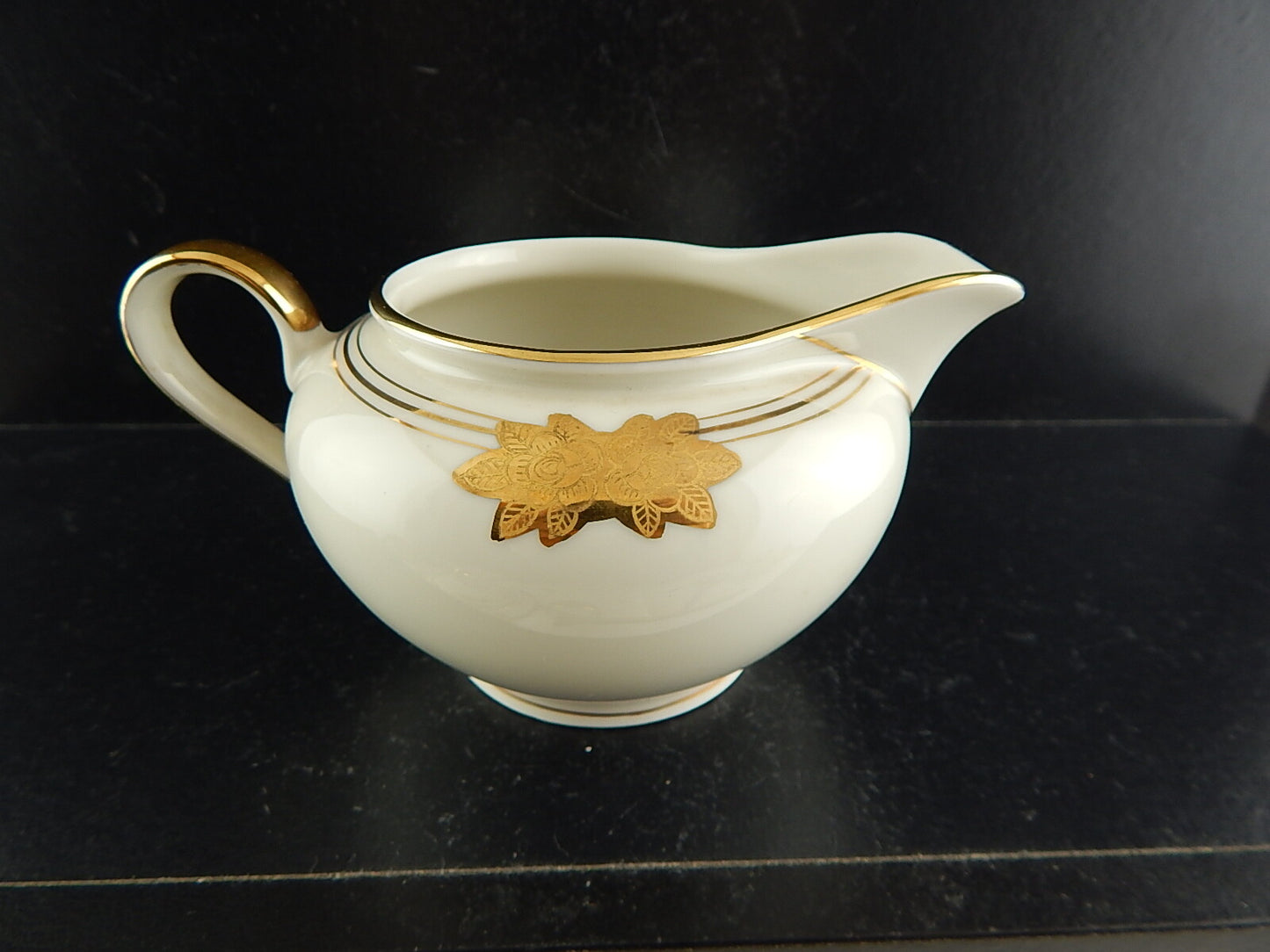 ANTICO SERVIZIO TÈ ART DECO PORCELLANA AVORIO ROSE ORO BAVARIA OSCAR SCHALLER