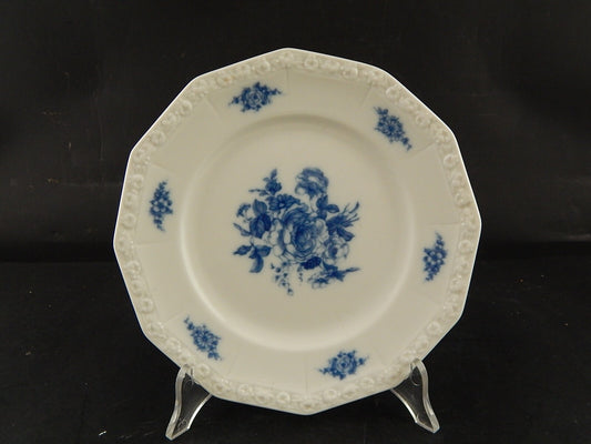 ANTICO PIATTO DESSERT PORCELLANA ROSENTHAL MARIA ROSE BLU