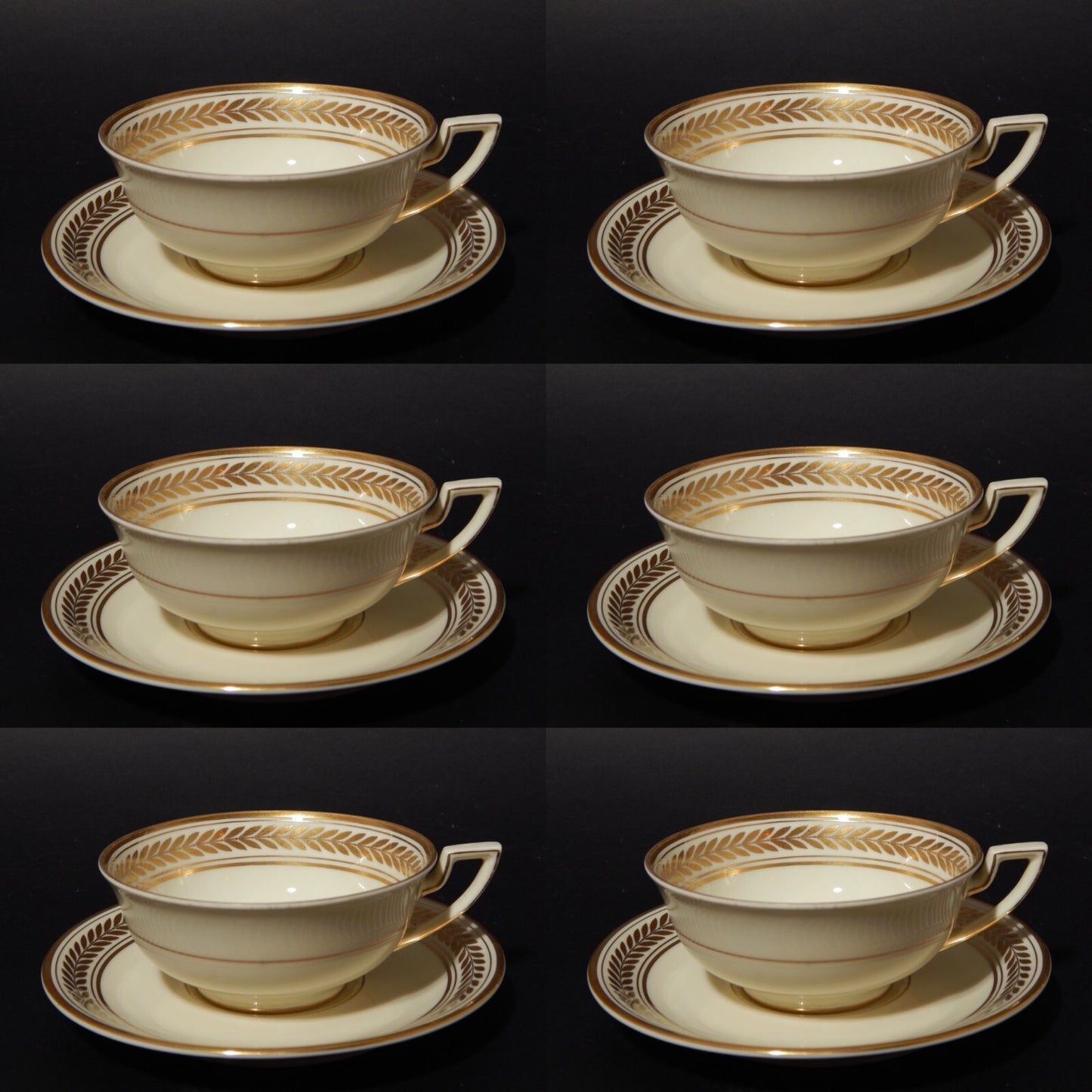 ANTICO SERVIZIO TE' PORCELLANA MODELLO IMPERO KONIGL.1794 ROYAL TETTAU