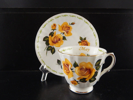 ROYAL GARDEN PORCELLANA FLOWERS OF THE MONTH COLLECTION MAI MAGGIO TAZZA TÈ