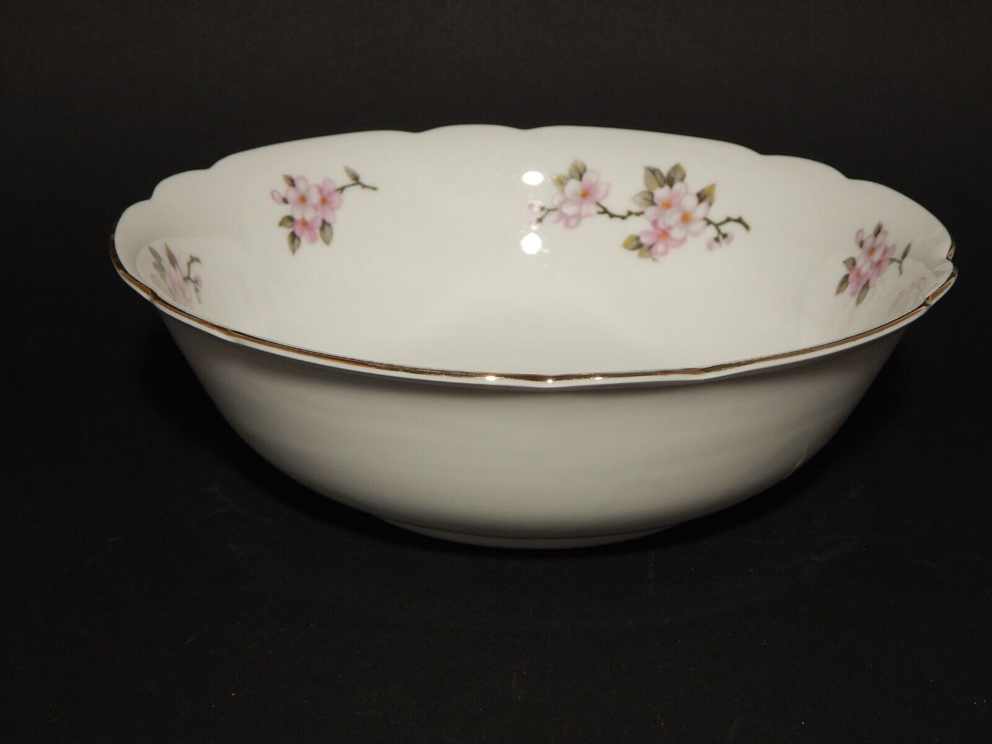 VINTAGE INSALATIERA PORCELLANA SELTMANN WEIDEN BAVARIA FIORI DI PESCO INKA