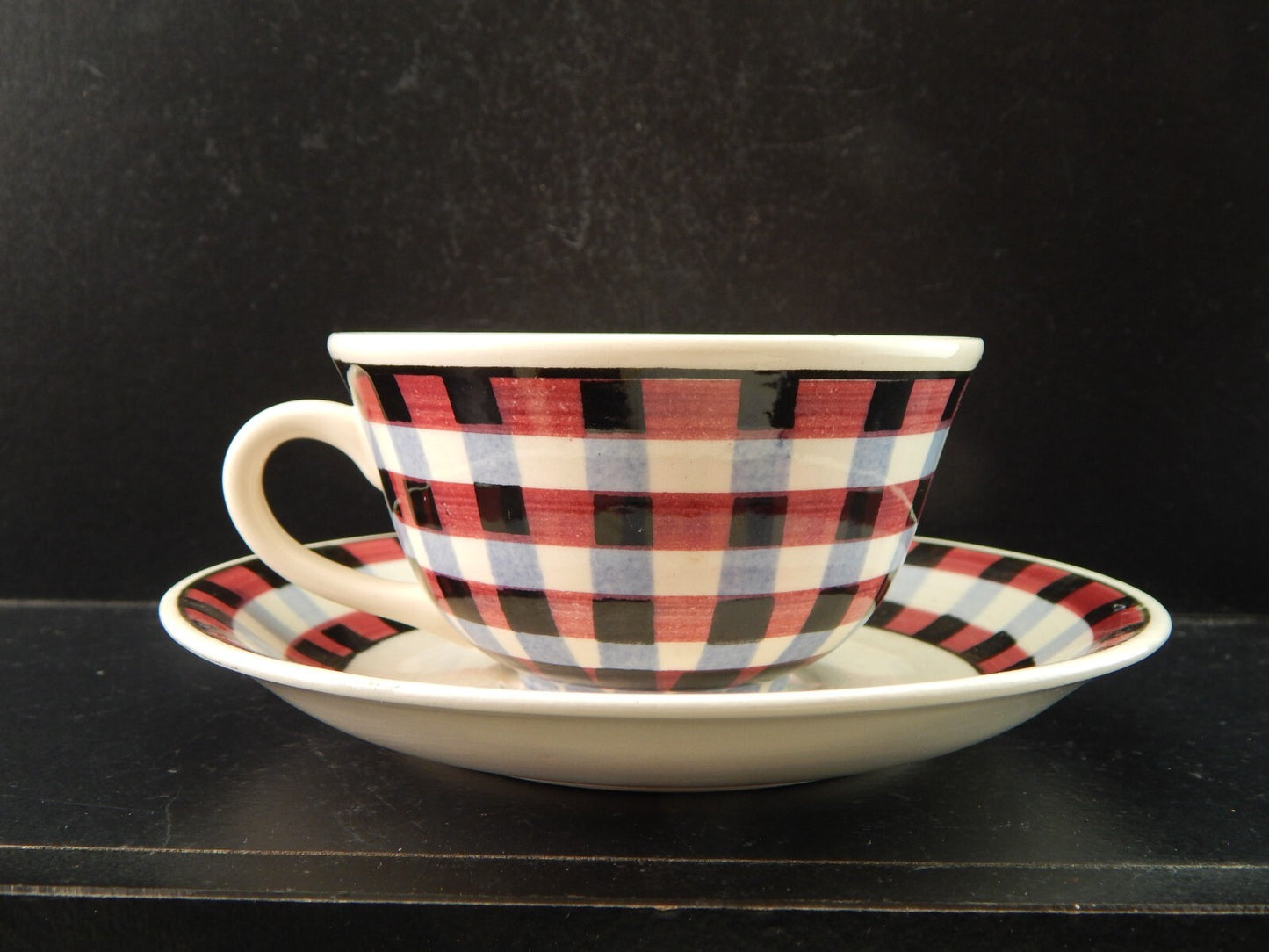 VILLEROY&BOCH ANTICA RARA TAZZA DA TE' PORCELLANA GLASGOW 8202 QUADRETTI #1584