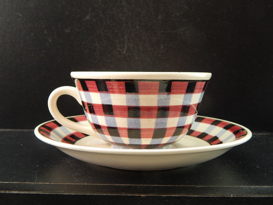 VILLEROY&BOCH ANTICA RARA TAZZA DA TE' PORCELLANA GLASGOW 8202 QUADRETTI #1584