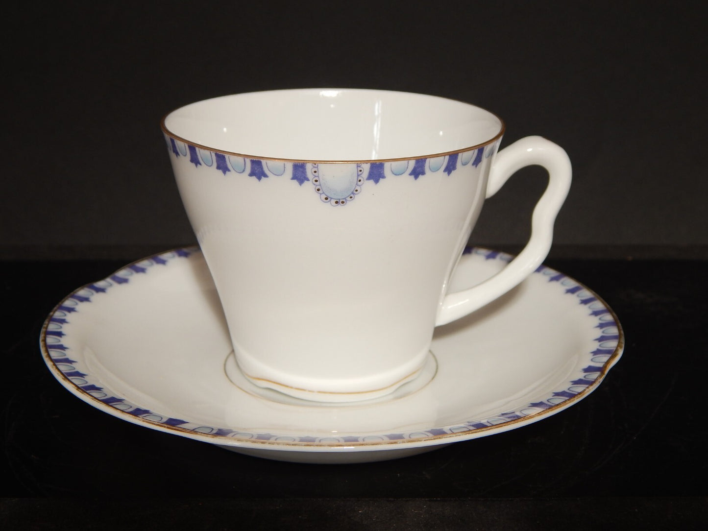 ANTICO LIBERTY DEL 1910 SERVIZIO 6 TAZZE TE' PORCELLANA J.Z.& CO PRE-ROSENTHAL