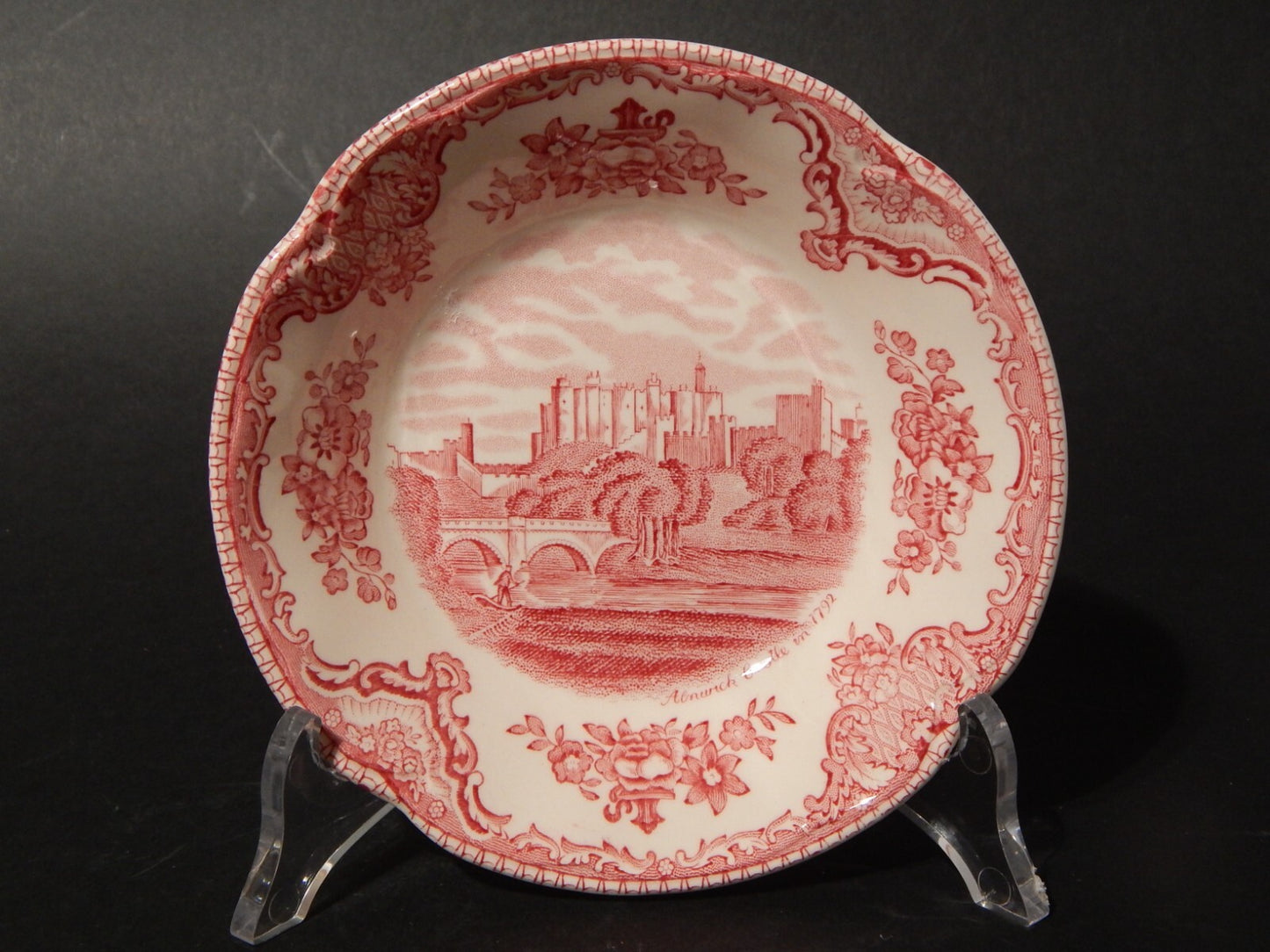 VINTAGE JOHNSON BROS OLD BRITAIN CASTLE CIOTOLA SEMI-PORCELLANA ROSSA #