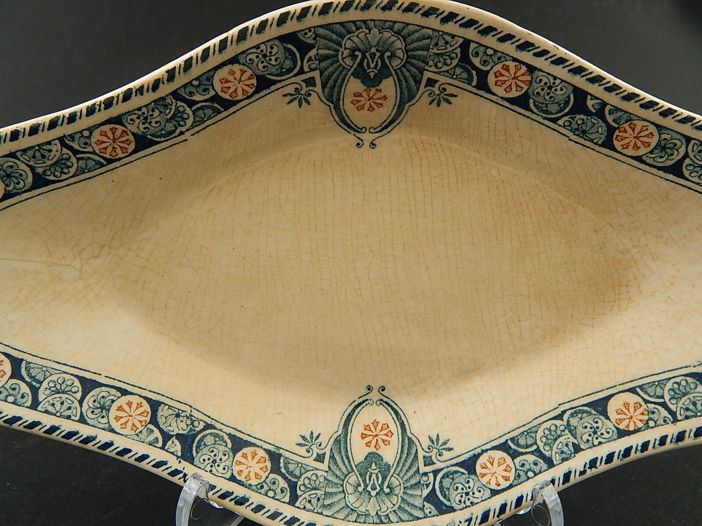 ANTICA RAVIERA VASSOIO LIBERTY CERAMICA LONGWY MODELLO LONDRES