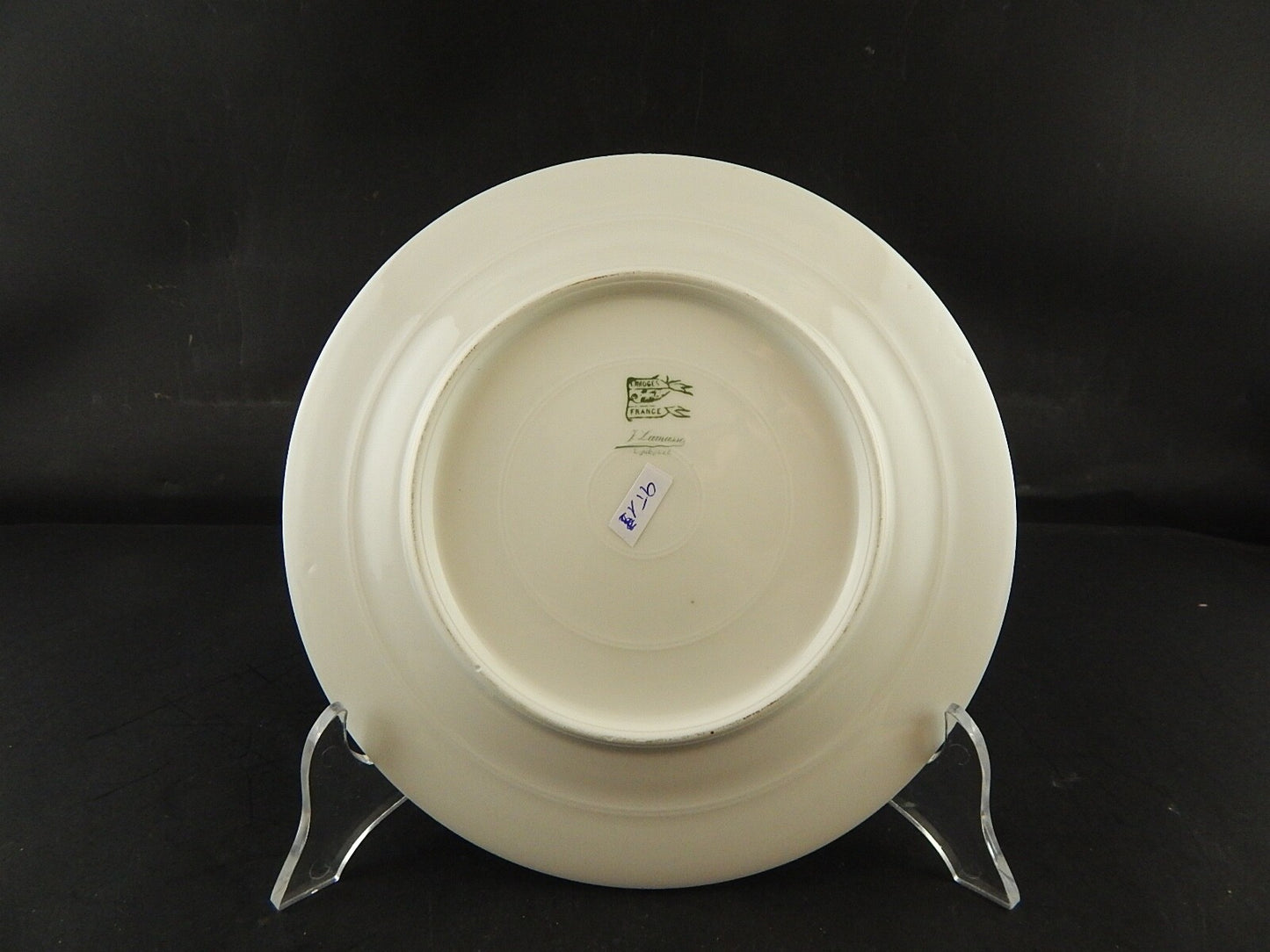 ANTICO PIATTO DESSERT PORCELLANA LIBERTY GHIRLANDE LIMOGES MARTIN CHARLES