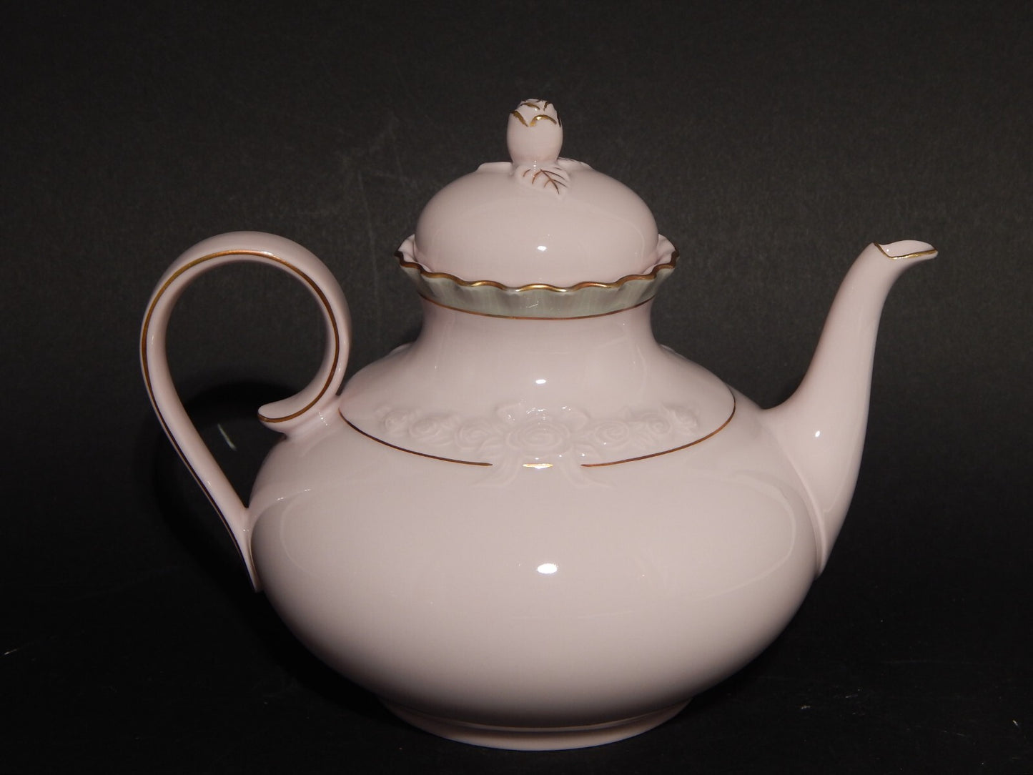 PREZIOSO SERVIZIO DA TÈ PORCELLANA HUTSCHENREUTHER PORCELAINE ROSE ROSA ANTICO