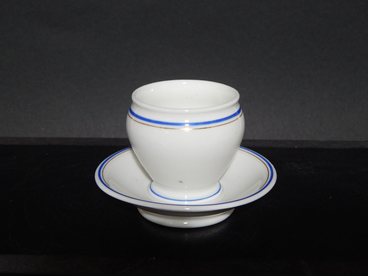 ANTICA SALSIERA MOSTARDIERA IMPERO PORCELLANA GINORI DOCCIA XIX SECOLO