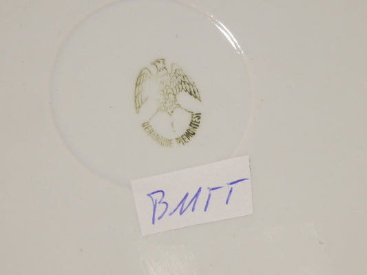 ANTICO SERVIZIO 12 PIATTI CERAMICA BIANCA DECORO IN ORO CERAMICHE PIEMONTESI