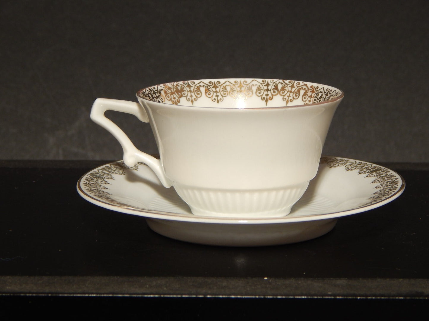 ANTICA ART DECO TAZZINA CAFFE' PORCELLANA BIANCA ORO SCHUMANN BAVARIA