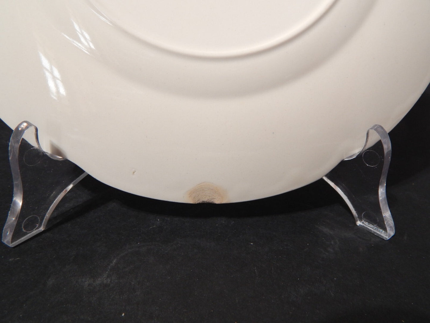 VINTAGE JOHNSON BROS OLD BRITAIN CASTLE BLU PIATTO DESSERT PORCELLANA DIFETTO