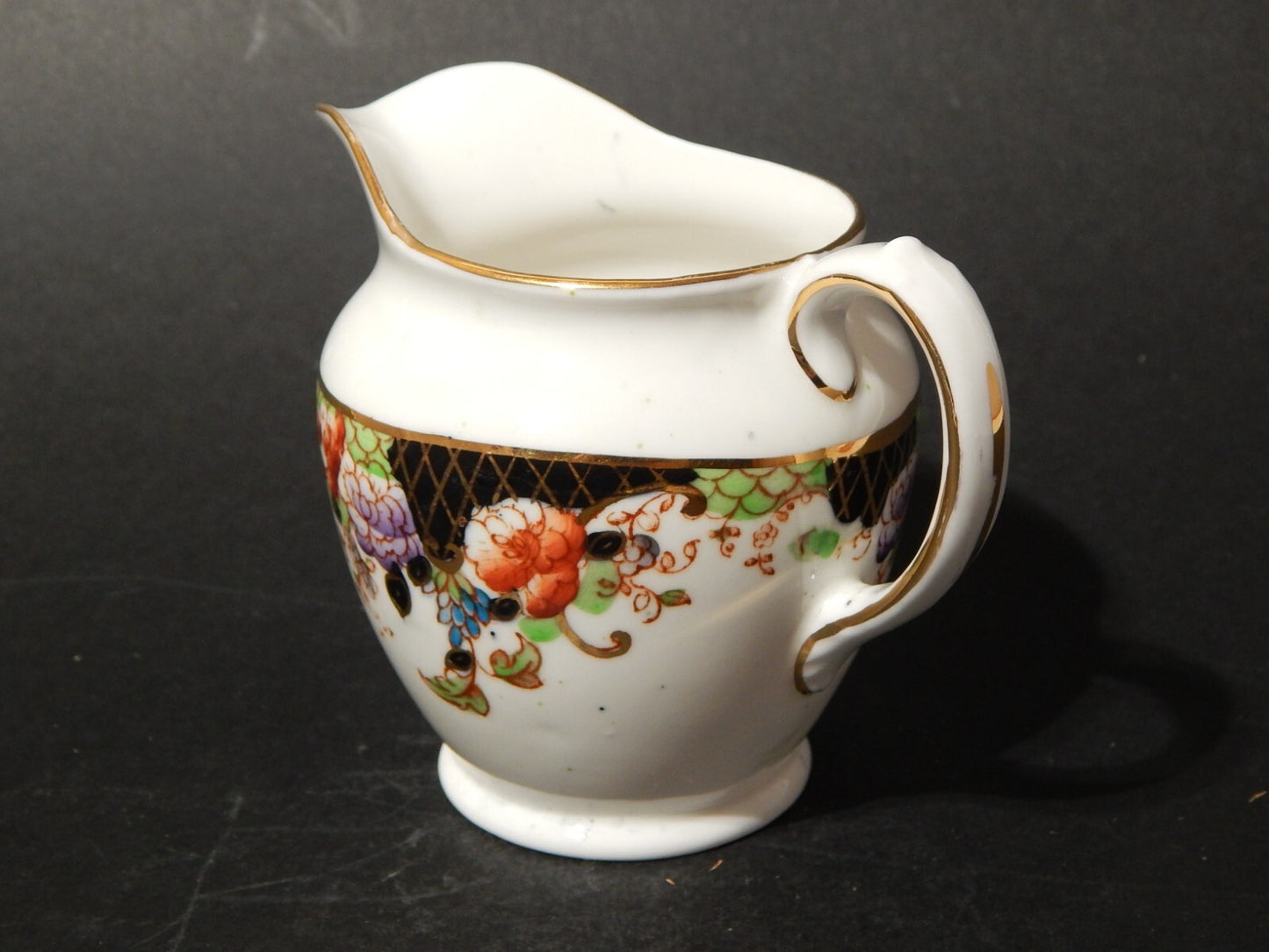 ANTICA LATTIERA BRICCO PORCELLANA INGLESE DELPHINE CROWN CHINA FINE 800