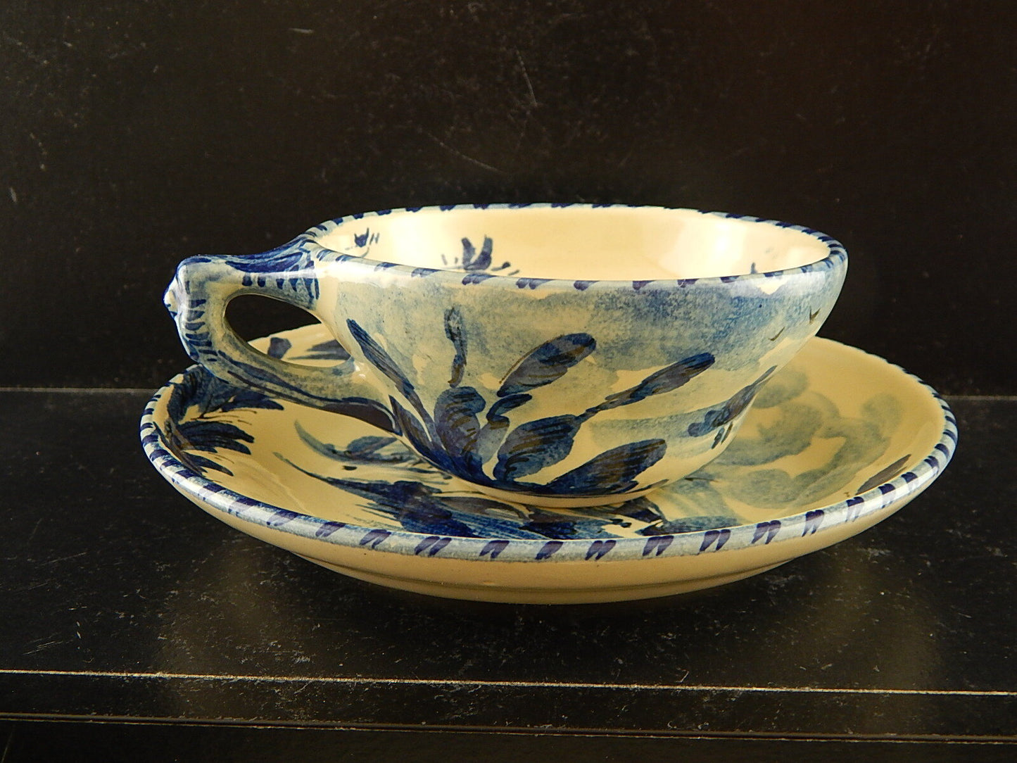 ANTICA TAZZA DA TE' CERAMICA ALBISOLA HANDMADE MADE ITALY DIPINTA A MANO #5