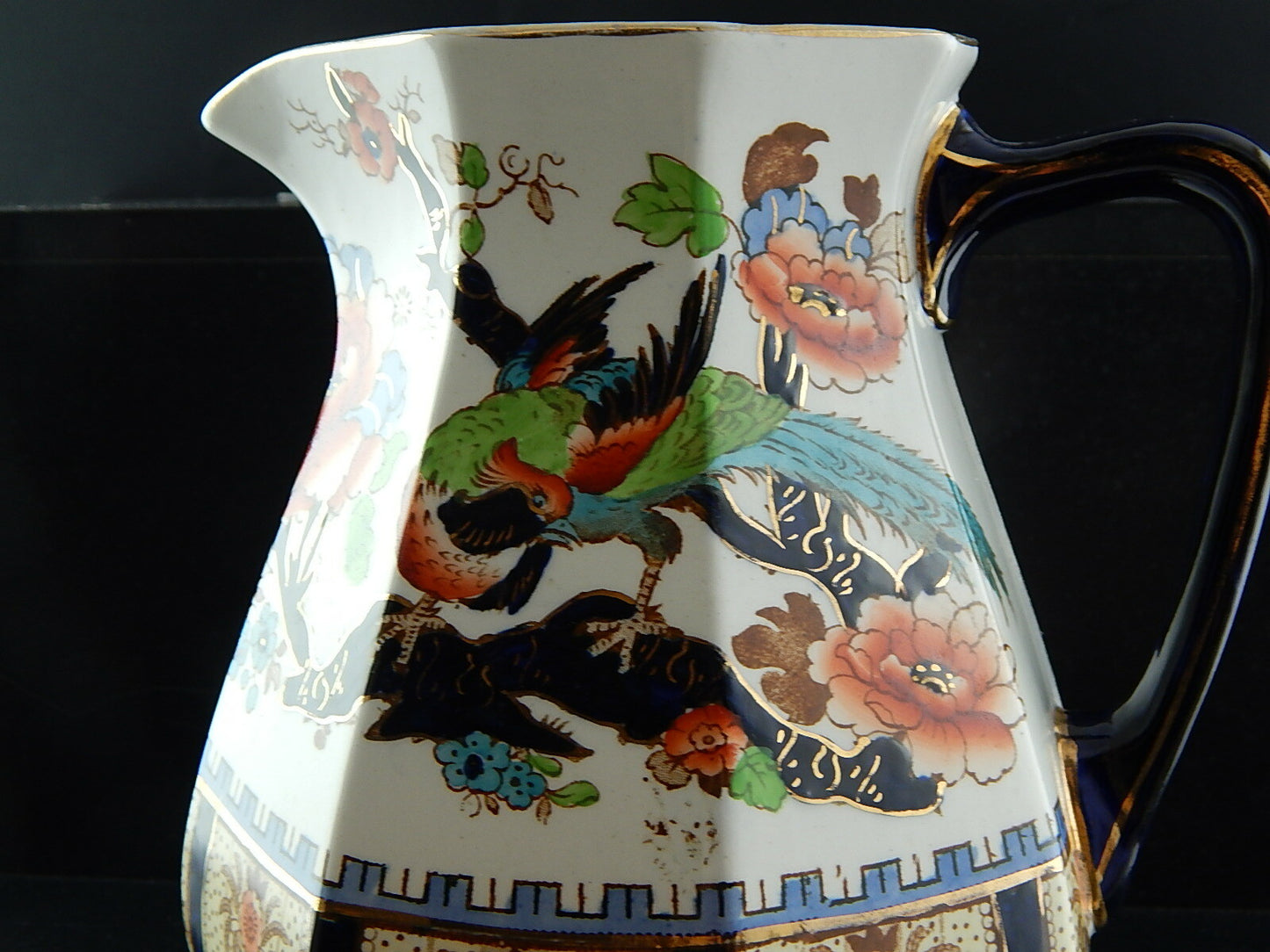 ANTICA PREZIOSA CARAFFA CERAMICA DIPINTA MANO LOSOL WARE KEELING & CO SHANGHAI