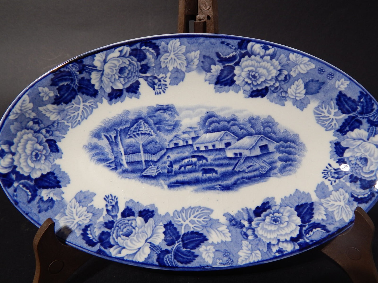 VINTAGE ENOCH WOOD'S WARE ENGLISH SCENERY PIATTO PORTATA RAVIERA SEMI PORCELLANA