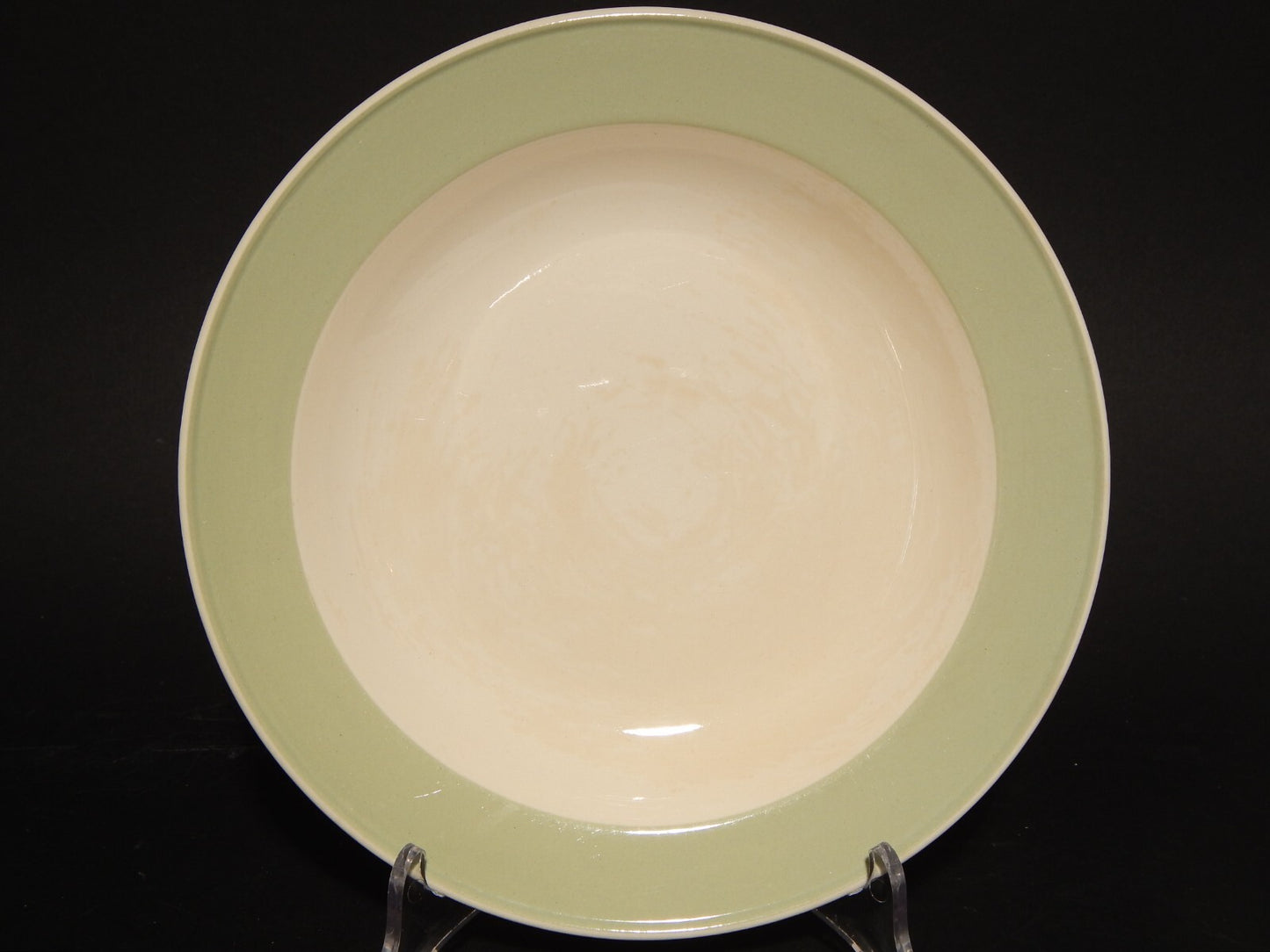 MODERNARIATO DEL 1946 VILLEROY&BOCH METTLACH PIATTO FONDO CERAMICA FASCIA VERDE