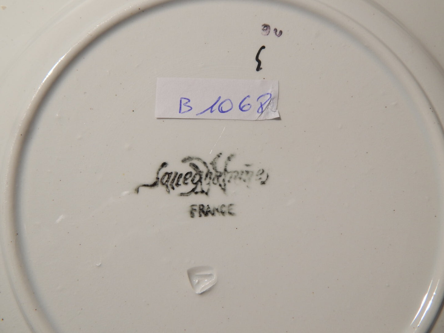 ANTICO PIATTO DECORATIVO CERAMICA SARREGUEMINES FLANDRES PRIMA META' 900