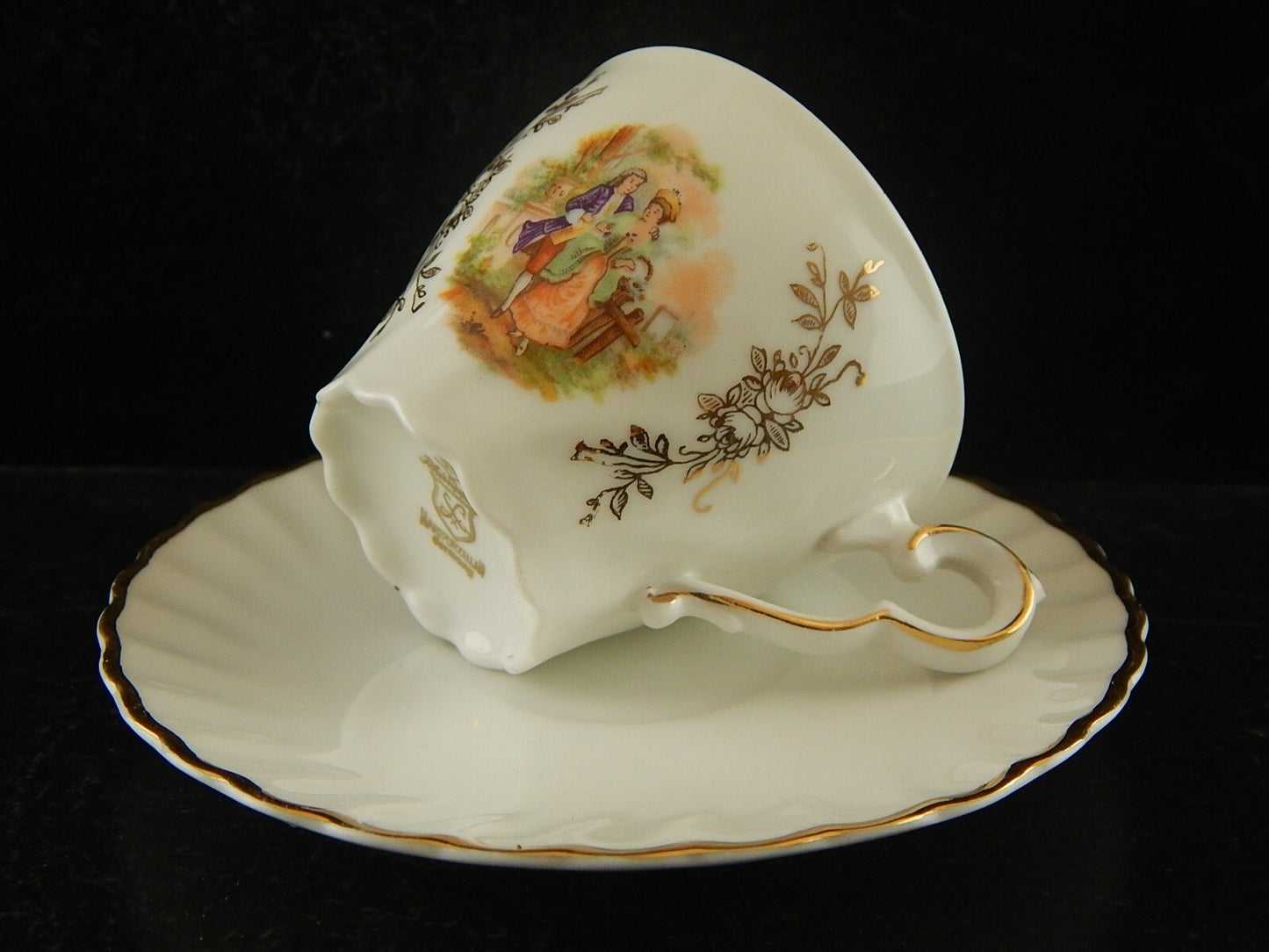 ANTICO SERVIZIO 6 TAZZINE CAFFE' PORCELLANA RHEINPFALZ HARTPORZELLAN BAVARIA