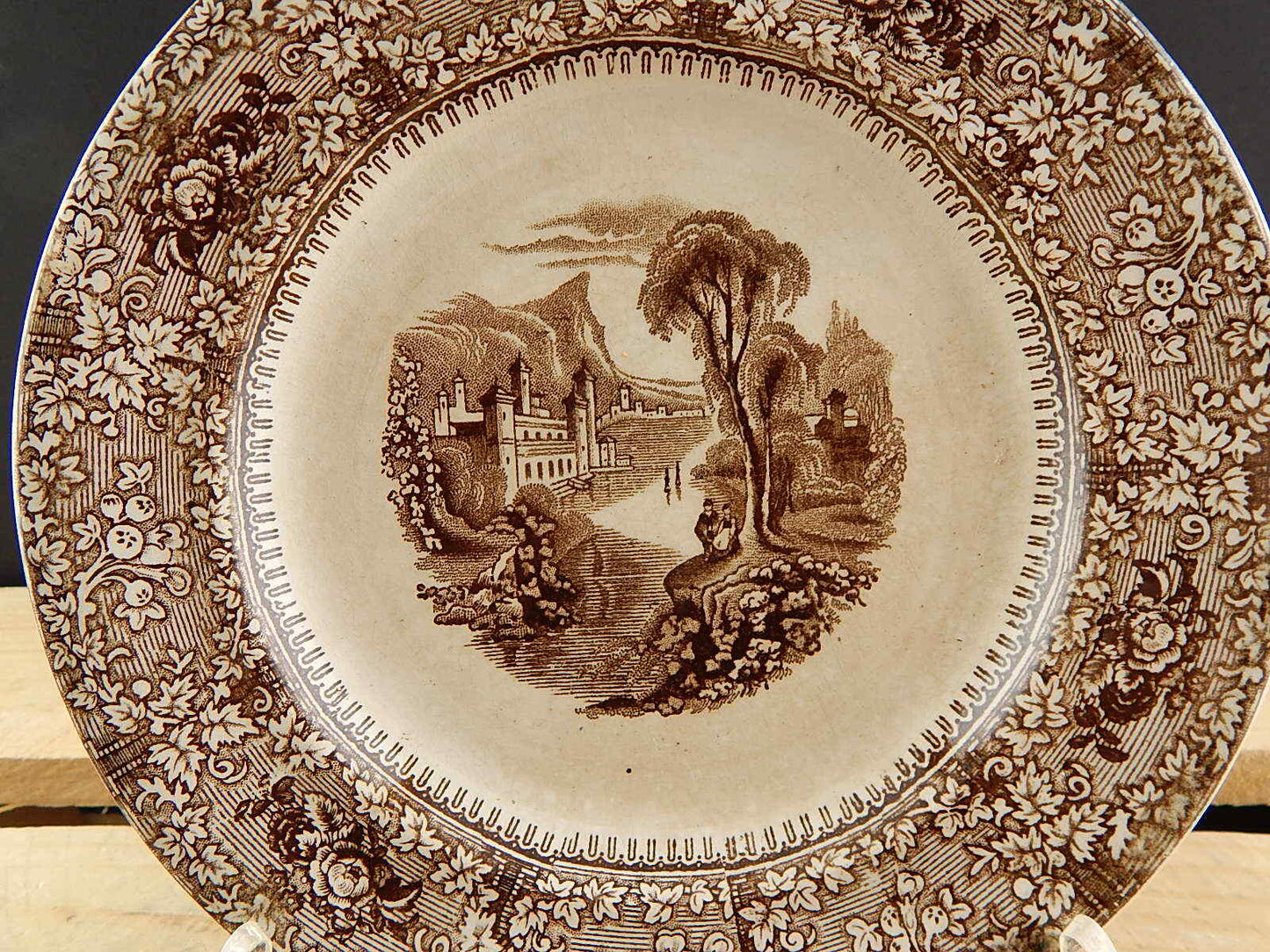 ANTICO 1800 PIATTO PORCELLANA CERAMICA PRIMAVESI & SONS SWANSEA NEWPORT & LONDON