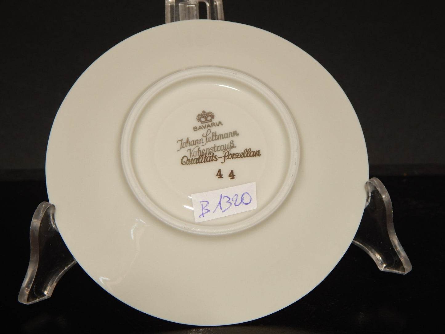 ANTICA ART DECO TAZZINA CAFFE' PORCELLANA COLOR CREMA ORO VOHENSTRAUSS BAVARIA