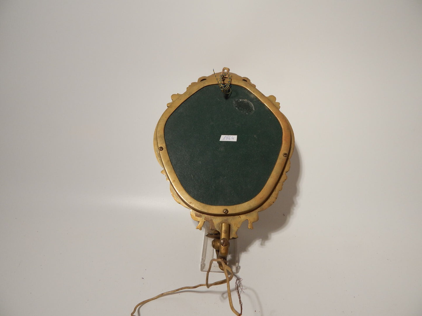 ANTICA APPLIQUE CON PREGEVOLE CORNICE STILE BAROCCO OTTONE O BRONZO E SPECCHIO