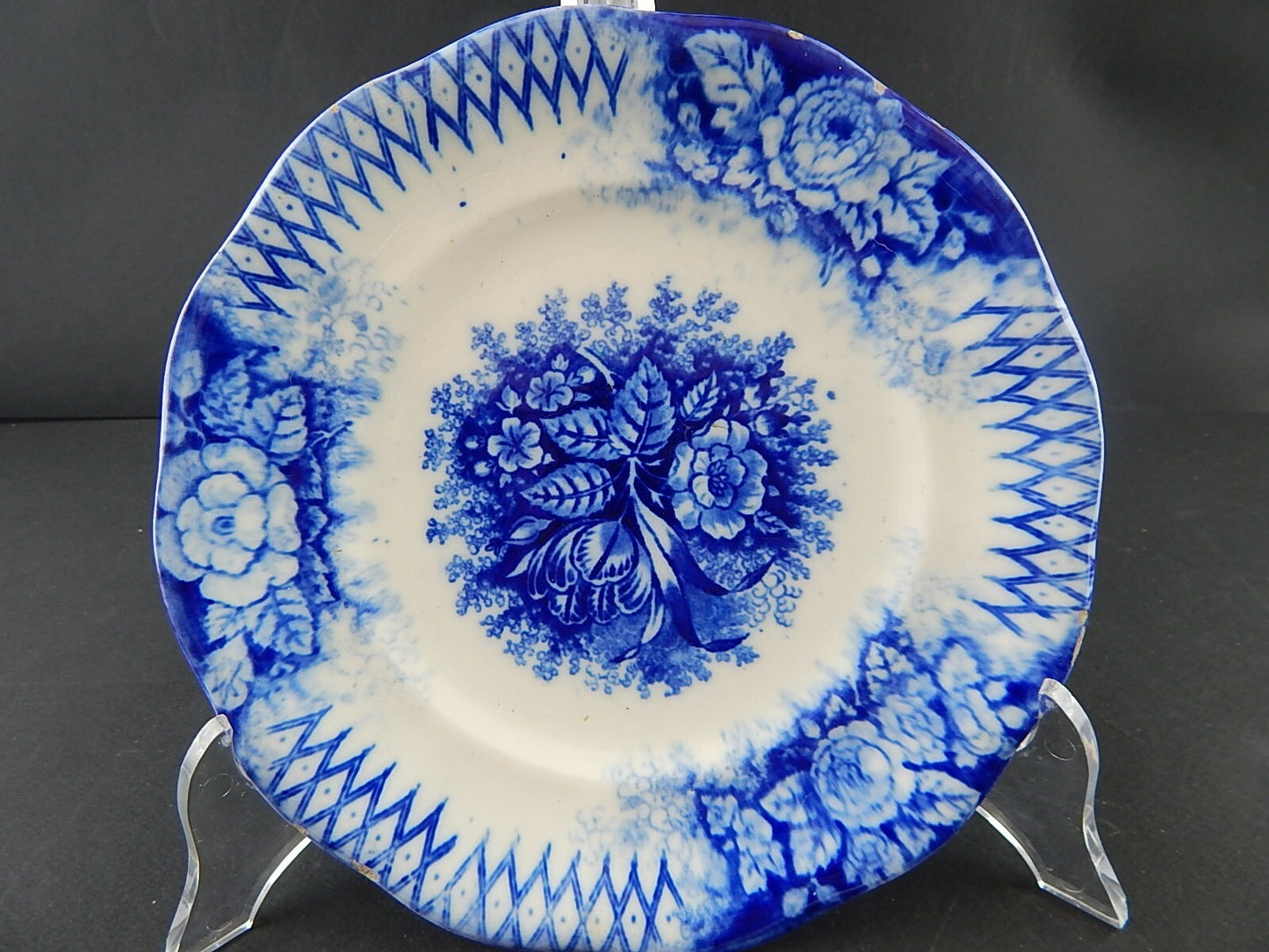 ANTICO PIATTO CERAMICA GIUSEPPE BESIO MONDOVI' SECONDA META' 800 JARDINIERE A126