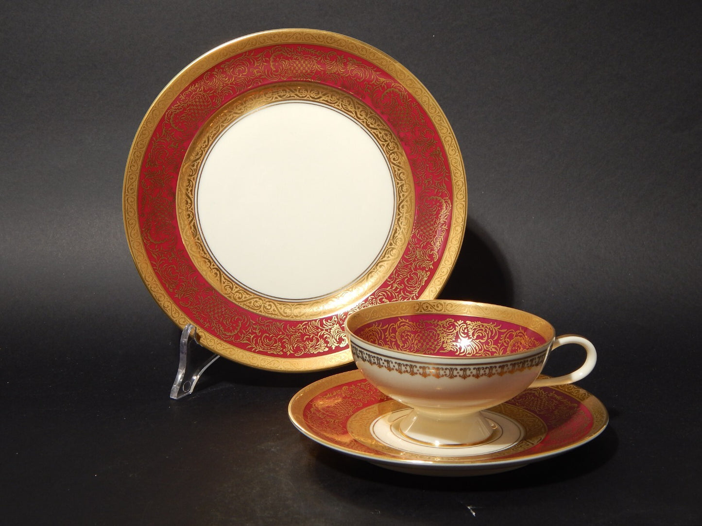 VINTAGE TRIO TAZZA DA TÈ ROSENTHAL THOMAS PREZIOSA PORCELLANA ANNI 50