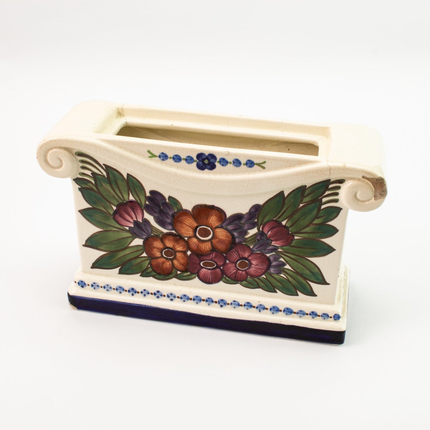 ROYAL COPENHAGEN ALUMINIA ANTICA JARDINIERE CERAMICA SOTTOSMALTO 635-472 23X8X14