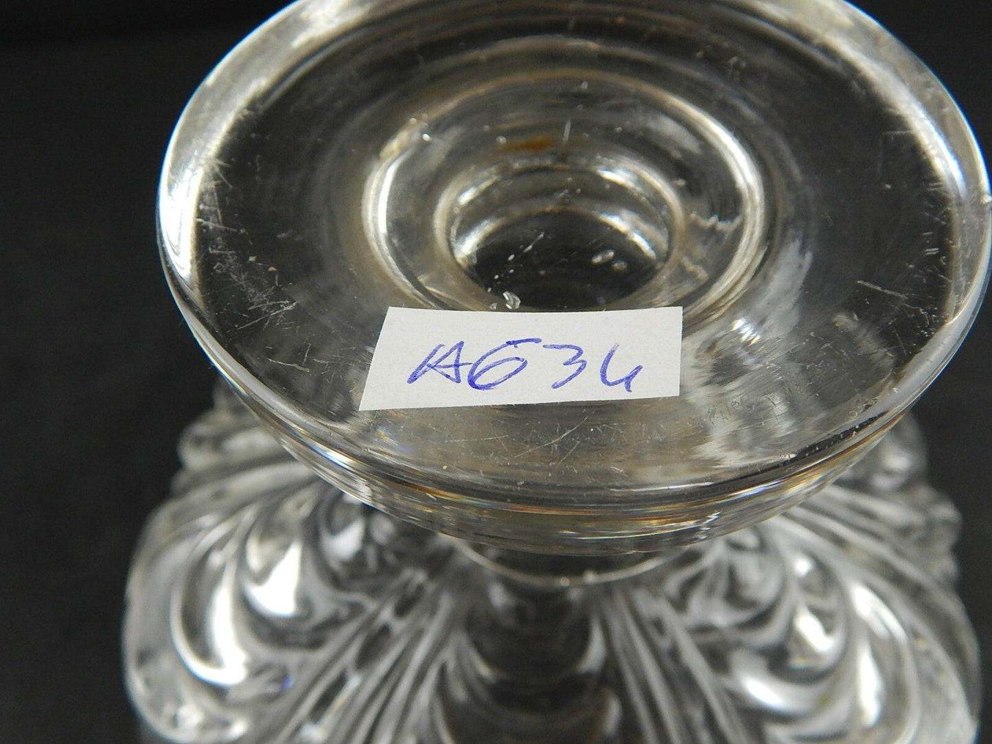 ANTICA PRIMO 800 ORIGINALE PREZIOSO PORTA BONBONS CENTROTAVOLA IN VETRO DIFETTO