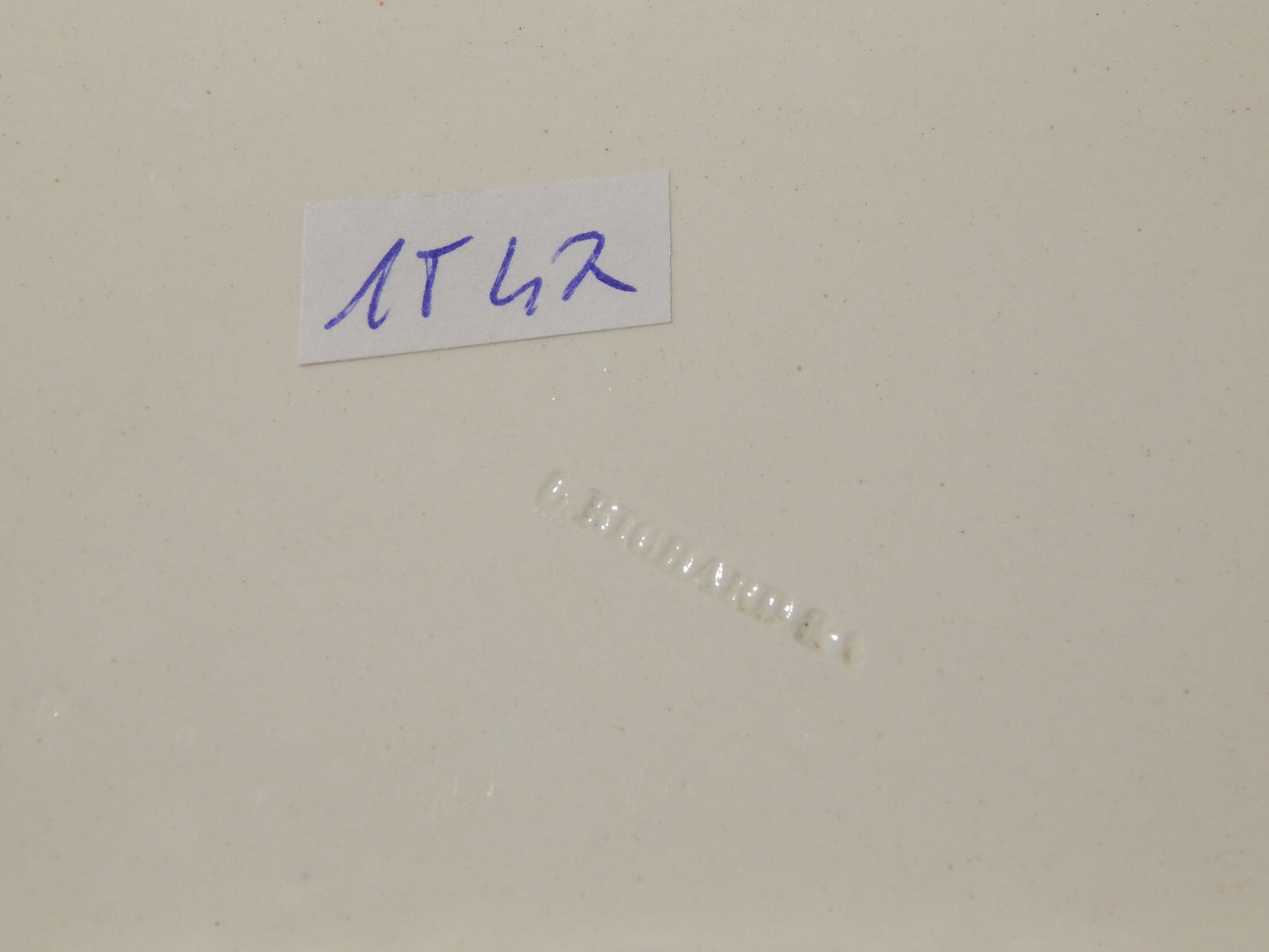 ANTICO VASSOIO CON MANICI CERAMICA RICHARD MILANO SECONDA META' 800 BIANCO BLU