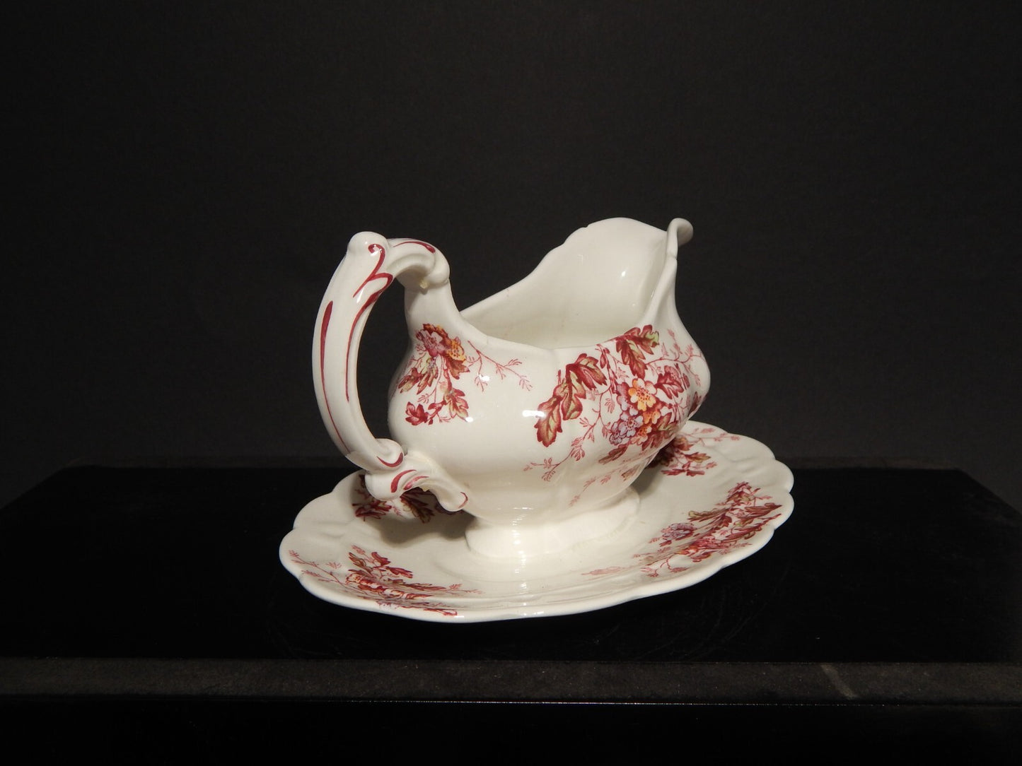 ANTICA SALSIERA BOOTHS DECORO WASHINGTON SEMI-PORCELLANA INGLESE DIFETTI