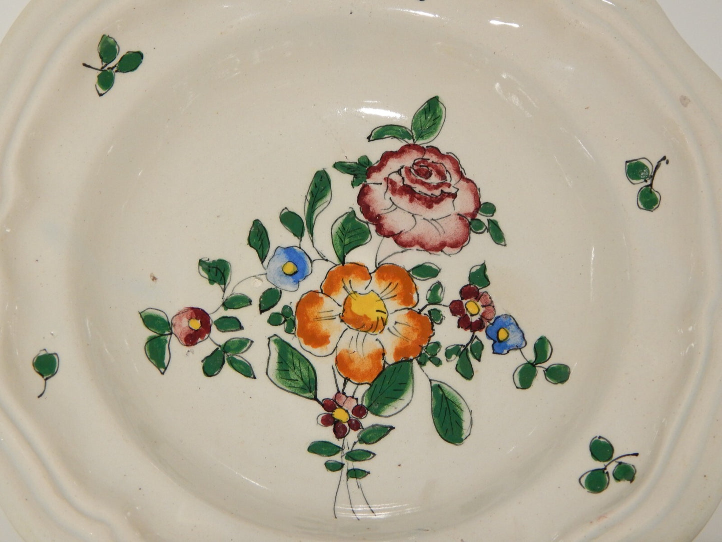 ANTICA ALZATA CENTROTAVOLA MAIOLICA CERAMICA LODIGIANA VECCHIA LODI DIPINTA